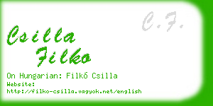 csilla filko business card