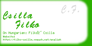 csilla filko business card